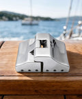 316 Stainless Steel Heavy Duty Hinge With Broad Mounting Plates Polished Finish For Sunroom Roofs Rv Campers Marine Builds Home Reno on boat deck.