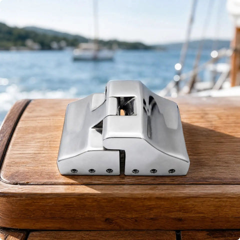 316 Stainless Steel Heavy Duty Hinge With Broad Mounting Plates Polished Finish For Sunroom Roofs Rv Campers Marine Builds Home Reno on boat deck.