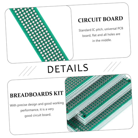 Details of Double Sided Breadboard Kit For Soldering Projects, Compact PCB Board For DIY Prototyping And Maintenance, Universal IC Pitch