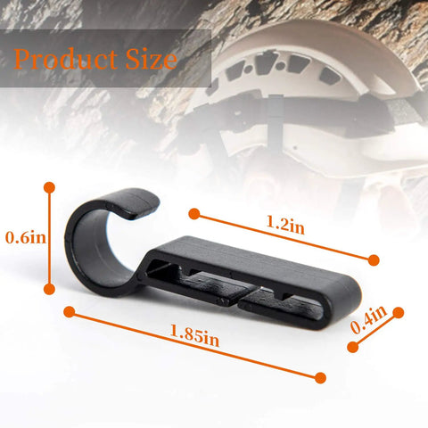 Headlamp Clip For Hard Hats Must Have Durable Helmet Light Attachment, black plastic, dimensions 1.85 x 0.6 x 1.2 inches