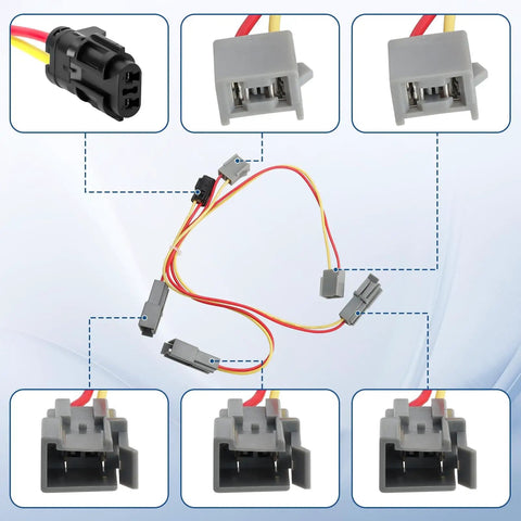 Power Window Lift Motor For Ford Mustang Driver Side Left Front Or Rear 1994 To 2004 Convertible And Coupe Direct Fit Replacement With Interchange 742 268 Ensures Smooth Quiet Operation And Easy Installation showing connectors and wiring layout.
