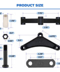 Heavy Duty Trailer Shackle Kit For Double Eye Leaf Springs Fits 3.5K To 7.2K Axles 312L Shackle Straps with dimensions
