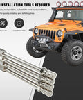 4 Pack Valve Stem Extenders For Cars Trucks ATVs And Motorcycles 100mm Heavy Duty Metal Wheel Extension Rod with Jeep