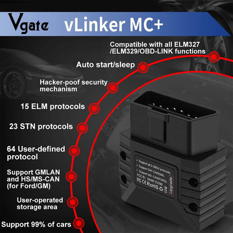 Portable OBD2 Scanner For Android iOS And Windows With Bluetooth Three Point Zero And BLE Four Point Zero Code Reader close-up
