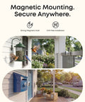 Wireless Security Camera C35 For Indoor And Outdoor Use With Magnetic Mount And Color Night Vision attached outdoors