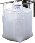 Two Pack FIBC Bulk Bags 2200 Lb Load Capacity 35L X 35W X 43H Inches Woven Polypropylene Sacks With Four Hooks Flat Bottom Ton Bag