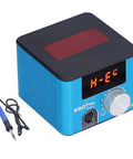Top Tier 75W Pro Soldering Station With Rapid Heat Up And Precise Temp Control From 200 To 500 Celsius, showing blue casing and LED display.