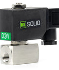 Quarter Inch High Pressure Solenoid Valve 24V DC Stainless Steel 60 Bar Heat Resistant For Industrial Water Gas Oil And Fluids Control
