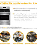 Stove installation guide with rubber grate feet benefits for gas stove surfaces and stabilization.