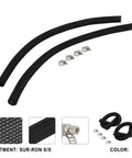4/5 Inch Surron Electric Dirt Bike Cable Management Sleeve Black For Sur Ron Light Bee X S Talaria Sting MX3 MX4 XXX E Ride Pro SS S X260 X160 Mesh Wire Wrap Cover Cord Protector Tube shown with clamps
