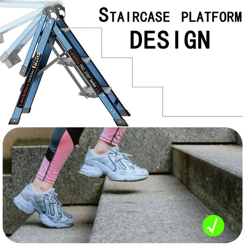 Heavy Duty 3 Step Anti Slip Aluminum Folding Stool For Home Use Supports Up To 375 Lbs Lightweight 20 Lbs ANSI EN131 Approved Workhorse For Kitchen Garage Laundry Attics And DIY Projects, staircase platform design