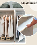 White Floating Wood Shelves Two Pack 30 By 14 Inch Wall Mounted Storage Display Shelves Five Eighth Inch Thick Space Saving for closet installation