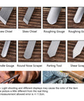 Eight Piece Wood Lathe Tools Set For Turning Chisels With Skews Gouges And Round Nose Pro Grade Lathe Chisels images of chisel types
