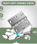 3 Inch Door Hinges Pack Of 12 Brushed Nickel Quiet Heavy Duty Metal Hinges With Soft Close For Hollow Core Doors Rust Resistant 6 Hole Square Door Hardware