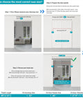 Instructions for selecting correct track size for Bi Folding Sliding Barn Door Hardware Track Kit 48 Inch With Side Mounted Black Rollers
