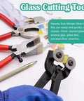 All In One Glass Cutting Kit For Stained Glass Projects Includes 8 Inch Tile Nippers, Running Pliers, Breaker Grozer Pliers