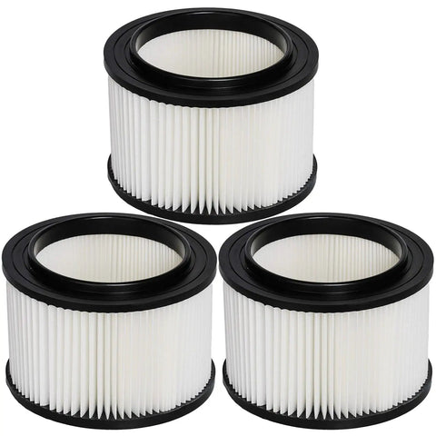 Three Pack Replacement Filter Cartridges 17810 for 3 to 4 Gallon Wet Dry Vacuums compatible with models 113 or 125