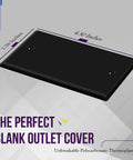 Blank Device Wall Plate With Slick Gloss Finish For 1 Gang, 4.50 By 2.76 Inches, Polycarbonate Thermoplastic, Black