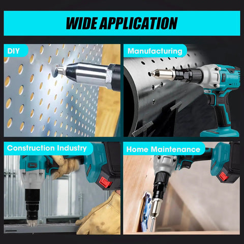Sumumtor 21V Cordless Electric Rivet Gun With Two 4.0Ah Batteries And Charger Brushless Motor in DIY and construction applications.