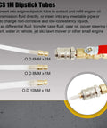 Real Deal Pneumatic Fluid Extractor And Automatic Transmission Oil Dispenser Kit With Three Meter Dipstick Tubes, showing three dipstick tubes for easy fluid extraction.