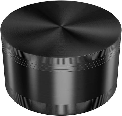 3 Inch Aluminum Spice Grinder Mill 4 Piece Set With Pollen Catcher Black Durable Aluminum With Sharp Teeth For Quick Effortless Grinding