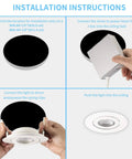 Installation steps for 4 Inch LED Recessed Lights Ultra Thin Adjustable Eyeball Gimbal With Junction Box Dimmable 9W 750lm ETL IC Rated Damp Location