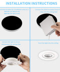 Installation guide for Ultra Slim 4 Inch Recessed LED Downlights With Adjustable Eyeball Gimbal And Junction Box 9W 750 Lumens Dimmable ETL Listed.