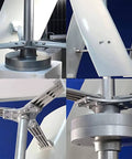 Close-up of Beast 9000W Vertical Wind Turbine Kit For Home And Business And Industrial Use With 48V System All In One Renewable Energy