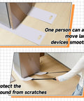 2 Pack Appliance Sliders With Straps For Easy Move Of Heavy Duty Fridges, Washers, Dryers On Tile Or Hardwood Floors in use