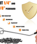 Heavy Duty 6 Inch Pegboard Hooks Set 20 Pack L Shape Galvanized Pegboard Accessories For Garage Organization And Tool Storage