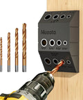 Precision Multi Angle Drill Guide Jig With Laser Engraved Lines And Four Spare Bits For Spot On Accuracy Every Time, drilling into wood
