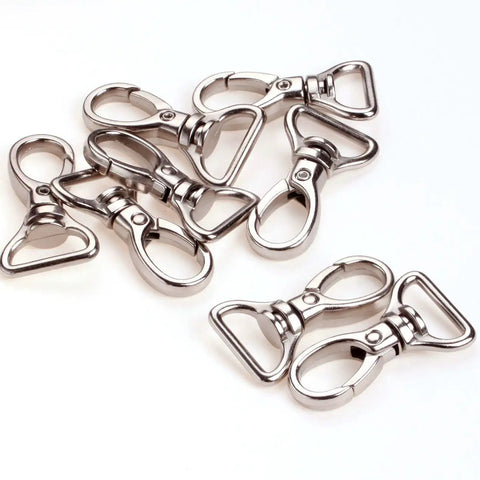 Must Have Pack Of 20 Silver 360 Degree Curved Lobster Clasps Swivel Trigger Clips For 3/4 Inch Straps Durable Zinc Alloy Hardware Replacement For Shoulder Bags Backpacks And Luggage, pack of silver swivel clips