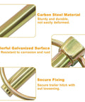 Close-up of Six Pack 3/8 Inch Lynch Pins Set For Heavy Duty Tractors, Farm Trailers, Trucks And Lawn Mowers, carbon steel, corrosion resistant