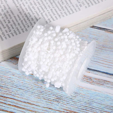 Vertical Bead Cord For Blinds And Curtains, Smooth Beaded Chain For Roller Blind Fittings on spool, ideal for shading solutions, 10m length