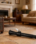 Top Shelf Fire Extinguisher Discharge Nozzle Hose With Instant Swap Spray Tip on tiled floor in a cozy room.
