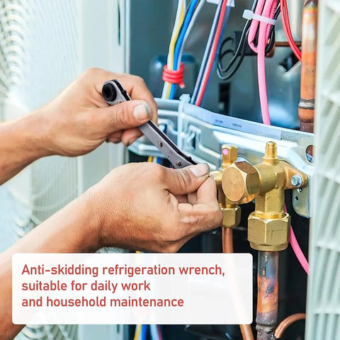 Top Shelf HVAC Service Ratchet Wrench With Quick Flip Reversing Lever For Refrigeration And Air Conditioning Technicians Featuring Four Essential Square Drive Specs In A Knockout Compact Setup