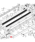 Right Rear Foot Replacement PN 450051 For NordicTrack Commercial Treadmills 1250 1750 2450 stabilizing base foot diagram