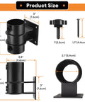 Heavy Duty Patio Umbrella Mount 2 Pack For Deck Railing Corner Clamp Flat Mount Outdoor Umbrella Holder Fits 1.3 To 2.1 Inch Poles