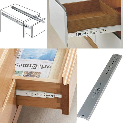 20 Inch Full Extension Drawer Slides With Soft Close Ball Bearing Side Mount Zinc Plated Steel 78 Lb Load Capacity Each Rugged Heavy Duty Cabinet Hardware 10 Pair Pack
