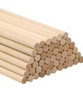 Top Shelf Unfinished Round Wooden Dowel Rods 1/4 X 18 Inch Birch Craft Sticks For Diy Projects And Home Decor 50 Pack stacked birch dowels