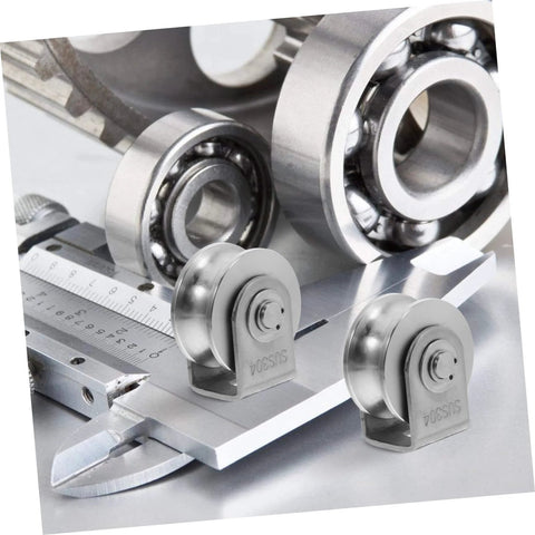 2-Pack Heavy Duty Stainless Steel Pulley Wheels For Sliding Doors And Wire Rope Lifting, Ball Bearing Track Rollers