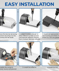 Step-by-step installation of Dusk To Dawn Sensor LED Wall Pack Light 26W 3000 Lumens Outdoor Flood Lamp with waterproof housing.