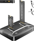 Dual Bay M.2 Nvme Ssd Cloner Dock Handles Up To 16TB Drives With Instant One To One Offline Duplication, showing dock with M.2 slots.