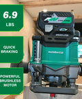 Cordless Plunge Router Beast Mode 36V Variable Speed 11,000 To 25,000 RPM Lightweight 6.9 Lbs LED Work Light