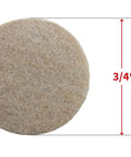 Self Adhesive Felt Furniture Pads 3/4 Inch Beige 120 Pack, Scratch Free Glide For Hardwood Tile And Laminate Floors, close-up view