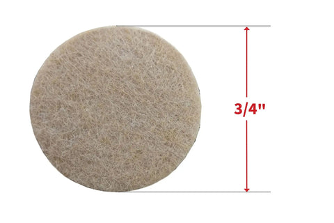 Self Adhesive Felt Furniture Pads 3/4 Inch Beige 120 Pack, Scratch Free Glide For Hardwood Tile And Laminate Floors, close-up view