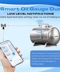 Wi Fi Heating Oil Tank Monitor With Ultrasonic Level Sensor And App Alerts Remote Fuel Gauge For Diesel Water Storage And Home Heating Systems Real Time Tank Level From Anywhere On Your Phone, stainless tank