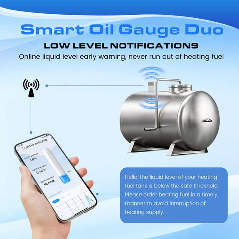 Wi Fi Heating Oil Tank Monitor With Ultrasonic Level Sensor And App Alerts Remote Fuel Gauge For Diesel Water Storage And Home Heating Systems Real Time Tank Level From Anywhere On Your Phone, stainless tank
