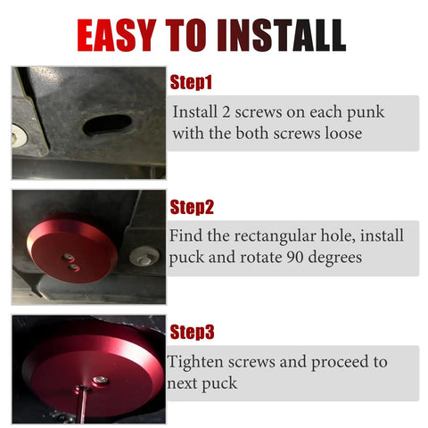 Step-by-step installation guide for 4 Piece Rock Solid Billet Aluminum Floor Jack Lift Adapters for Corvette C5 C6 C7 C8 Z06 Zr1.