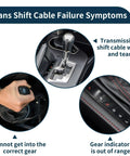 Manual Transmission Gear Shift Cable For Saturn Vue 2003 To 2007 Replacement 21996492, shifter wear symptoms infographic